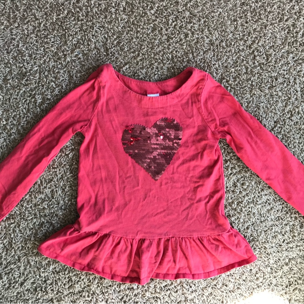 Gymboree girls heart long sleeve tee Valentines